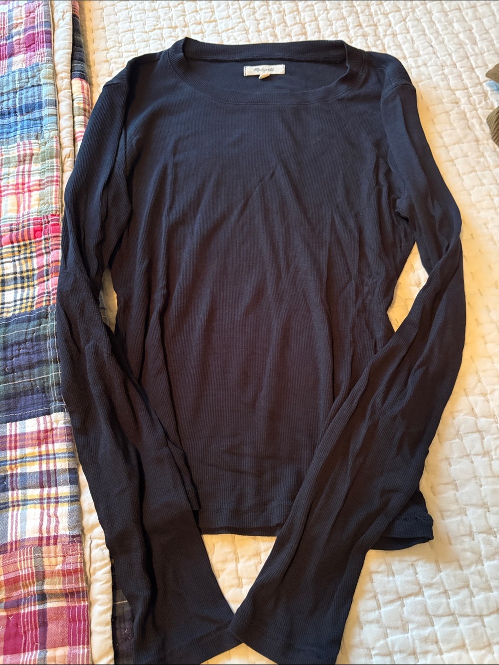Madewell Black Long-Sleeve Crew Tee